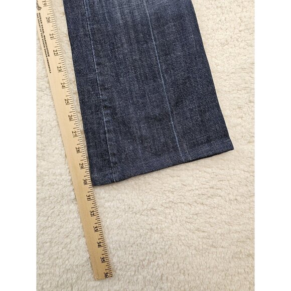 7 For All Mankind Jeans A Pocket Women's 29 Flared Wide Leg Medium Wash Boho - Picture 6 of 16